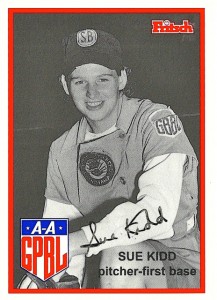 Sue Kidd's baseball card