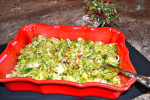 Shaved Brussels Sprouts and Shallot Sauté